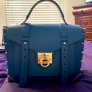 Authentic NWOT Michael Kors Small Bag Blue/Gold